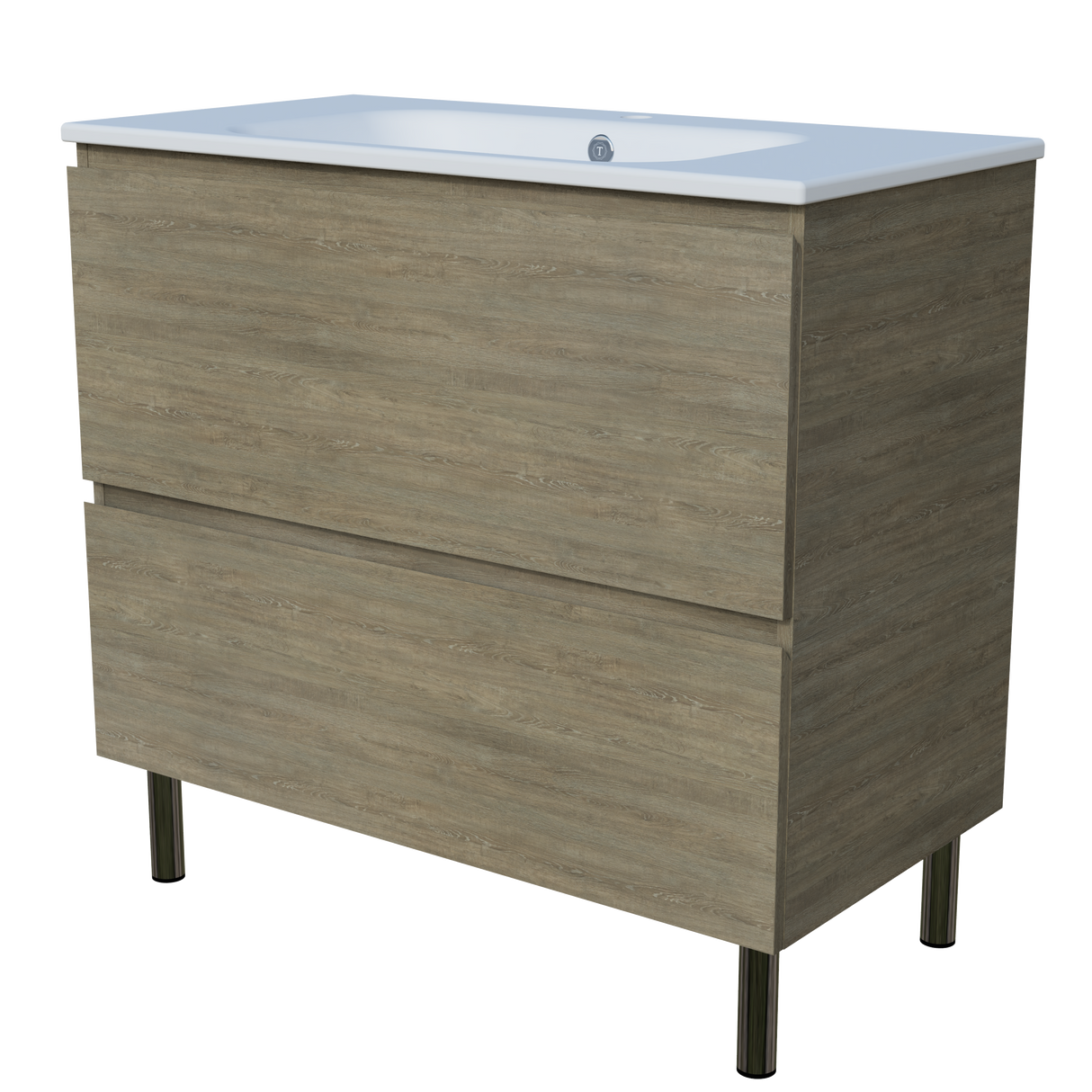Nevada Plus Vanity 900mm Centre Bowl Haven Top On Legs (NEVP-V-900-C-HVN-L)