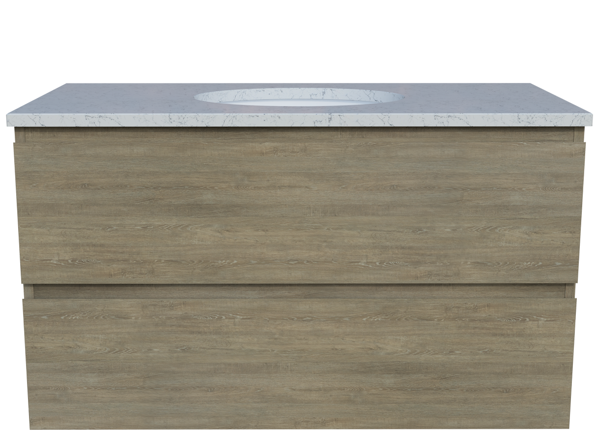 Nevada Plus Vanity 900mm Centre White Gloss Under Counter Basin SilkSurface Top Wall hung (NEVP-V-900-C-SSU-W)