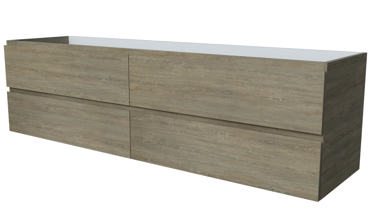 Nevada Plus Cabinet Only 1800mm Double Bowl Wall hung