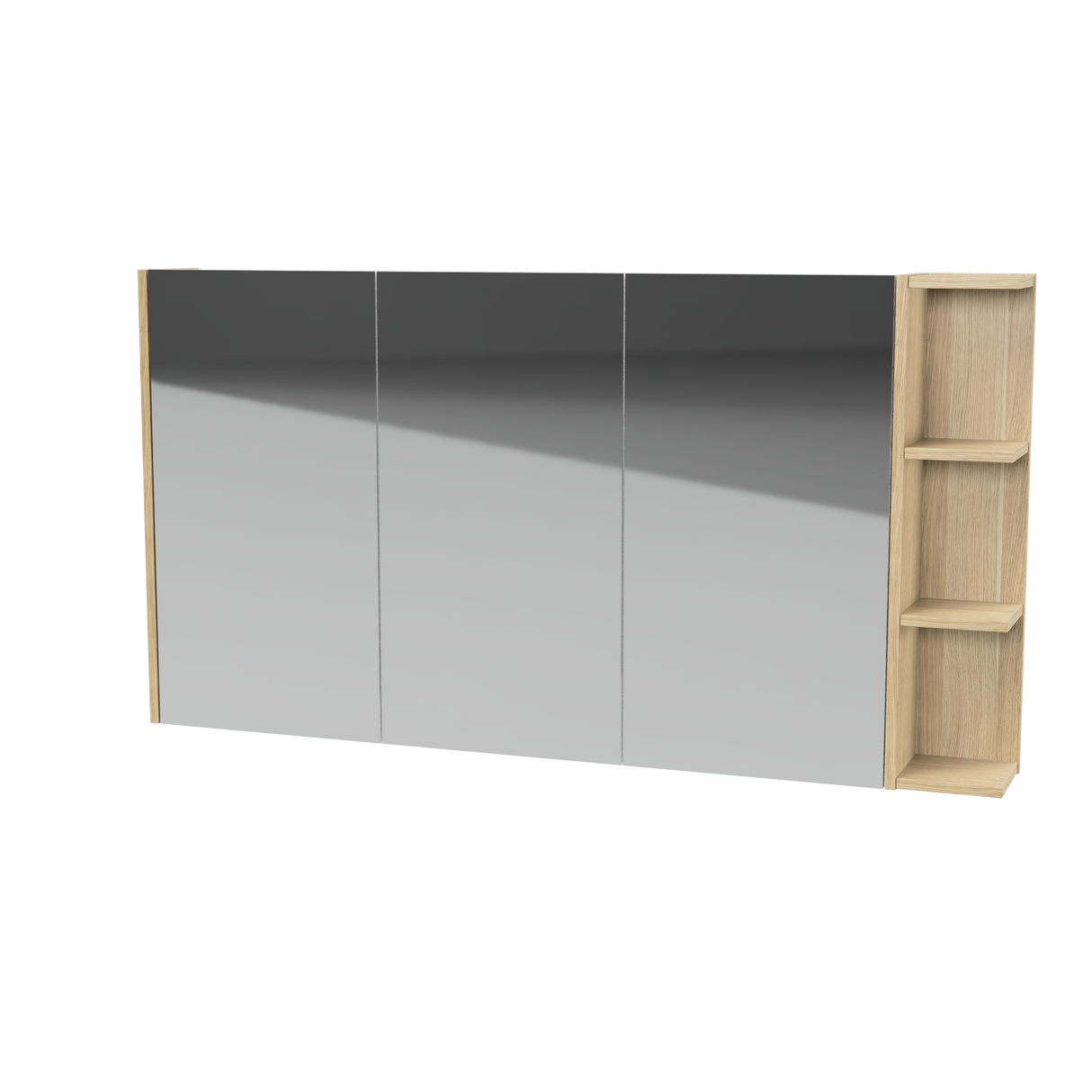 New York Mirror Cabinet 1350mm Left Three Door Platinum Collection (NEW-SC-1350-L-P)