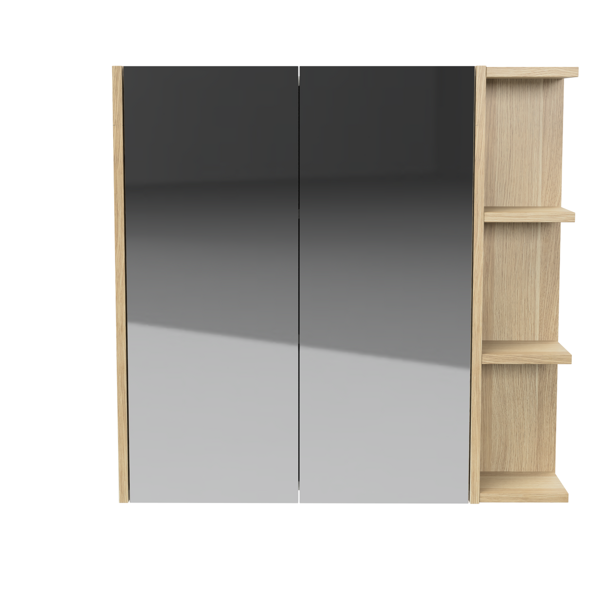 New York Mirror Cabinet 750mm Left Double Door Platinum Collection (NEW-SC-750-L-P)