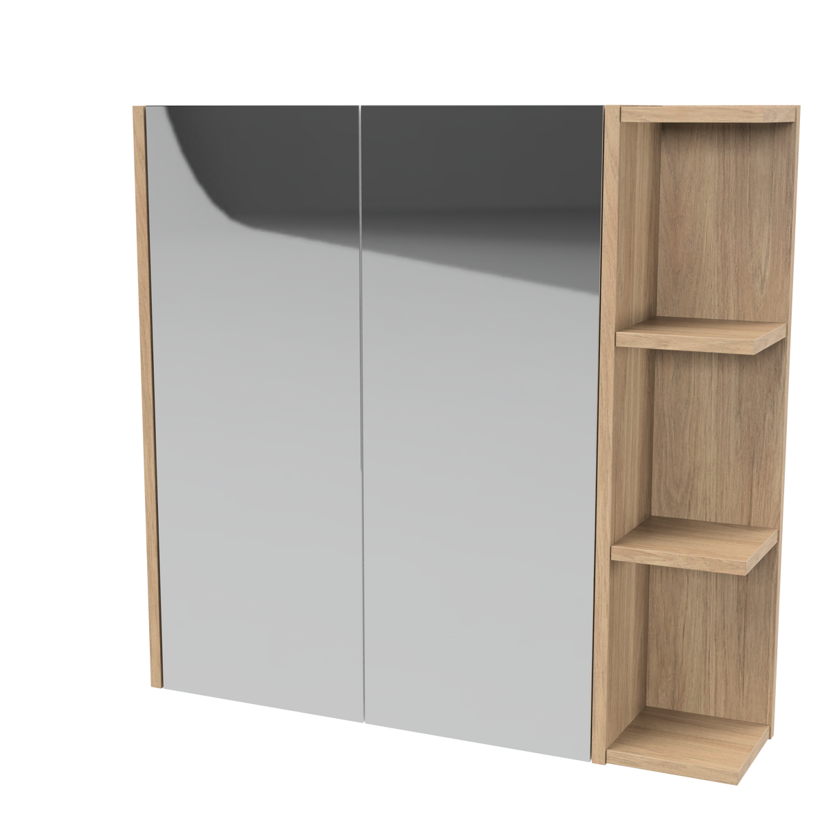 New York Mirror Cabinet 750mm Left Double Door Platinum Collection (NEW-SC-750-L-P)
