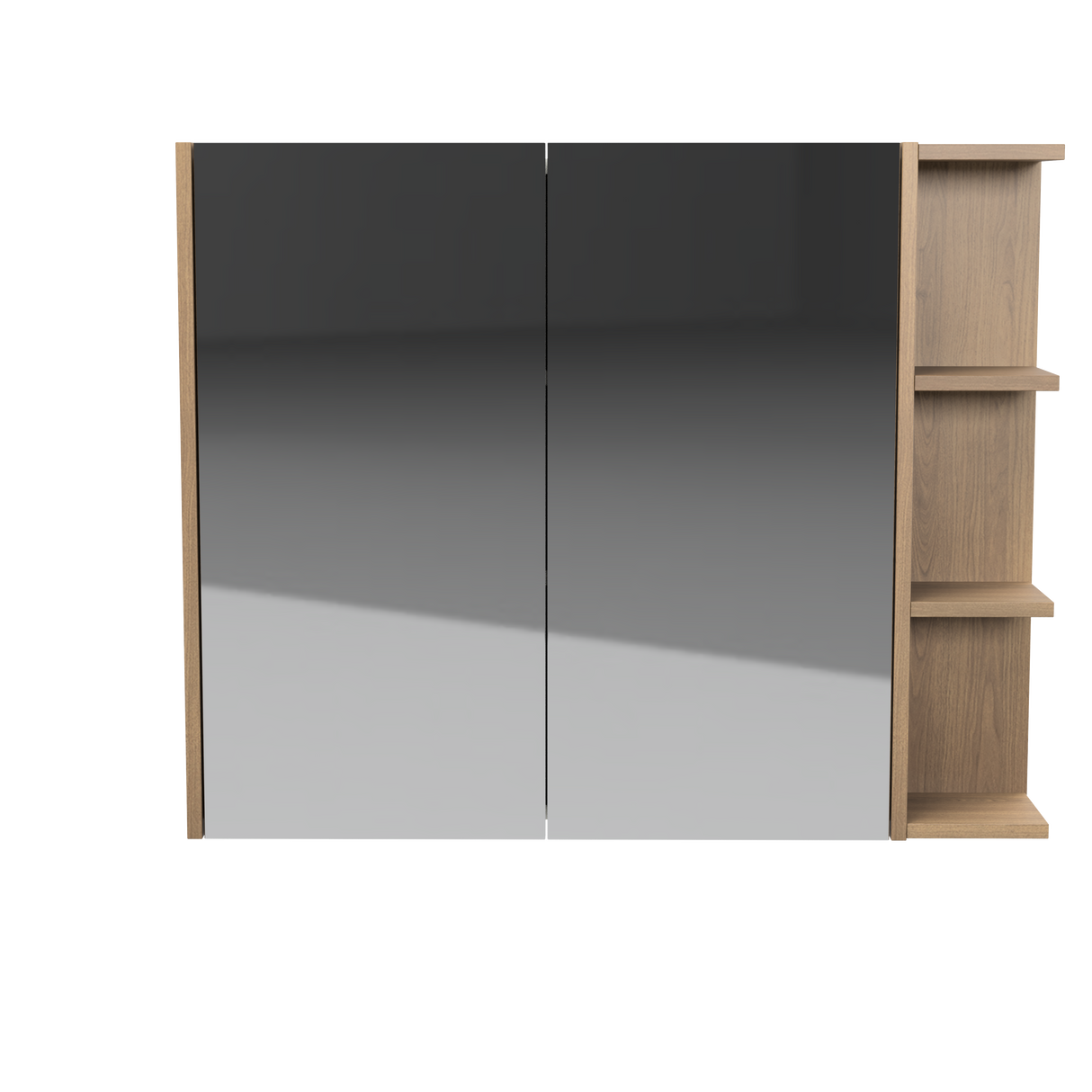 New York Mirror Cabinet 900mm Left Double Door Platinum Collection (NEW-SC-900-L-P)