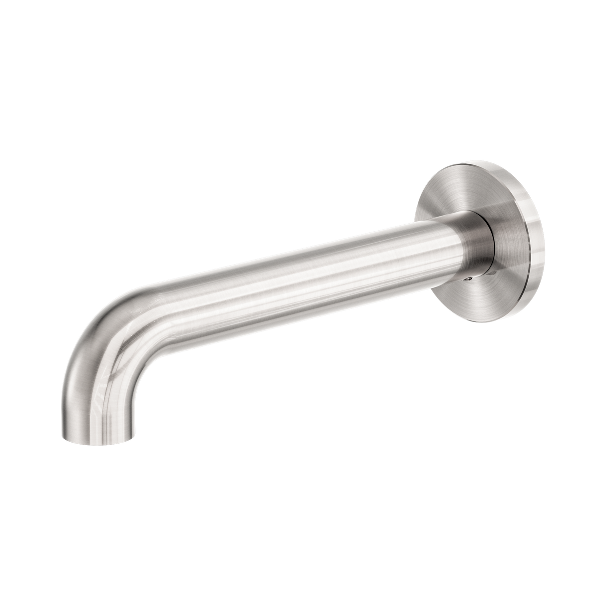An image of Nero Tapware Zen SS316L Round Basin/Bath Spout Only 185mm Brushed Nickel