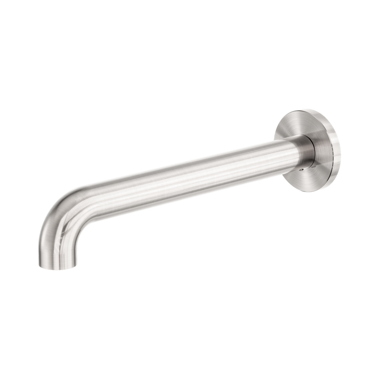 An image of Nero Tapware Zen SS316L Round Basin/Bath Spout Only 230mm Brushed Nickel