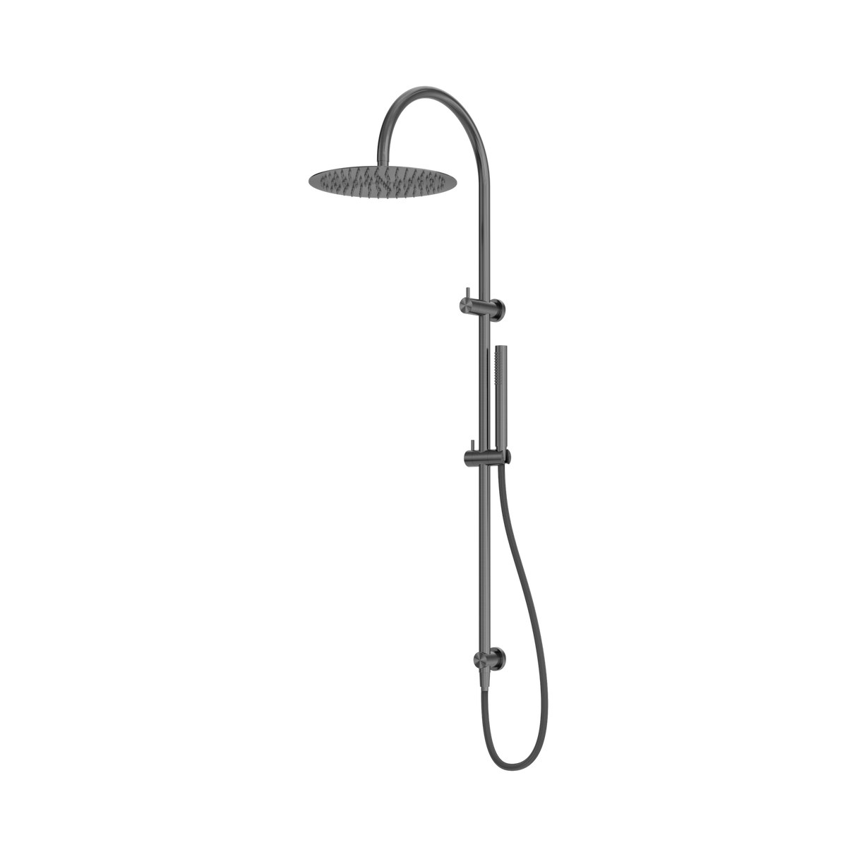 An image of Nero Tapware Zen SS316L Twin Shower With Outdoor Shower Hose Graphite