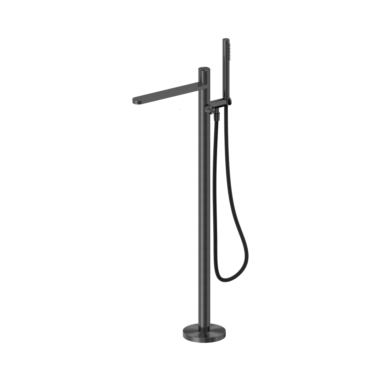 An image of Nero Tapware Pure SS316L Freestanding Bath Mixer With Outdoor Shower Hose Graphite