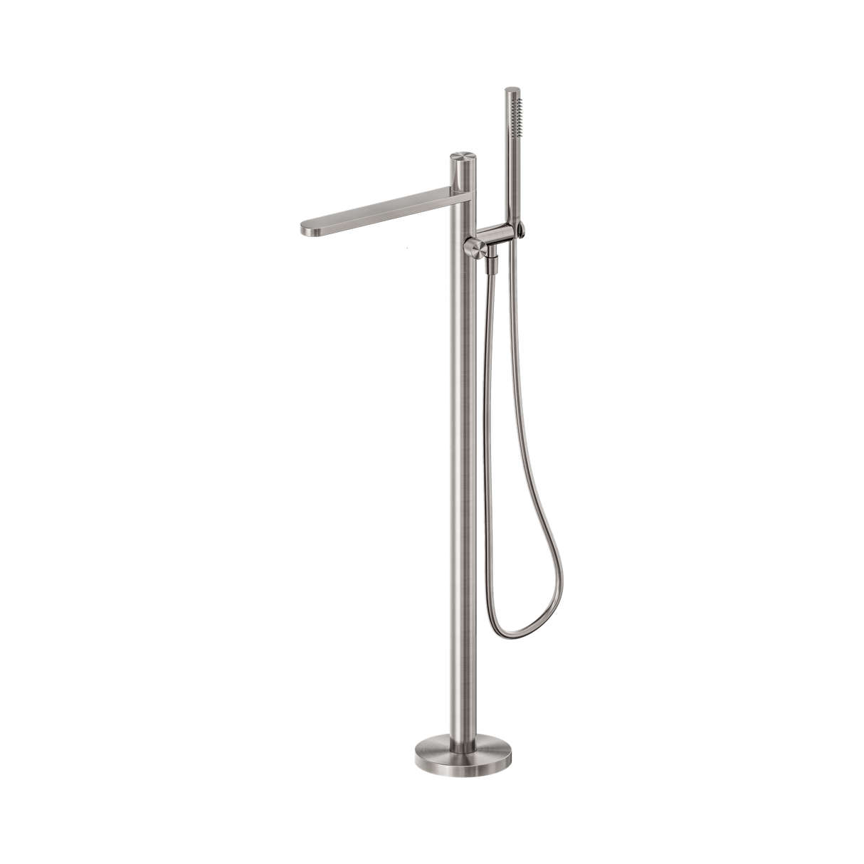 An image of Nero Tapware Pure SS316L Freestanding Bath Mixer Brushed Nickel