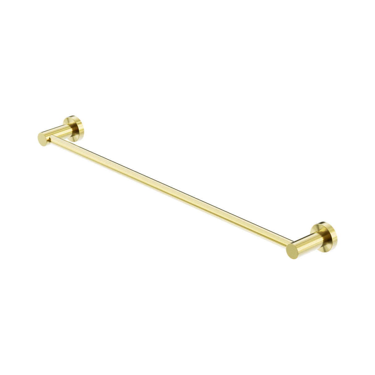 An image of Nero Tapware Mecca Single Towel Rail 600mm Brushed Gold