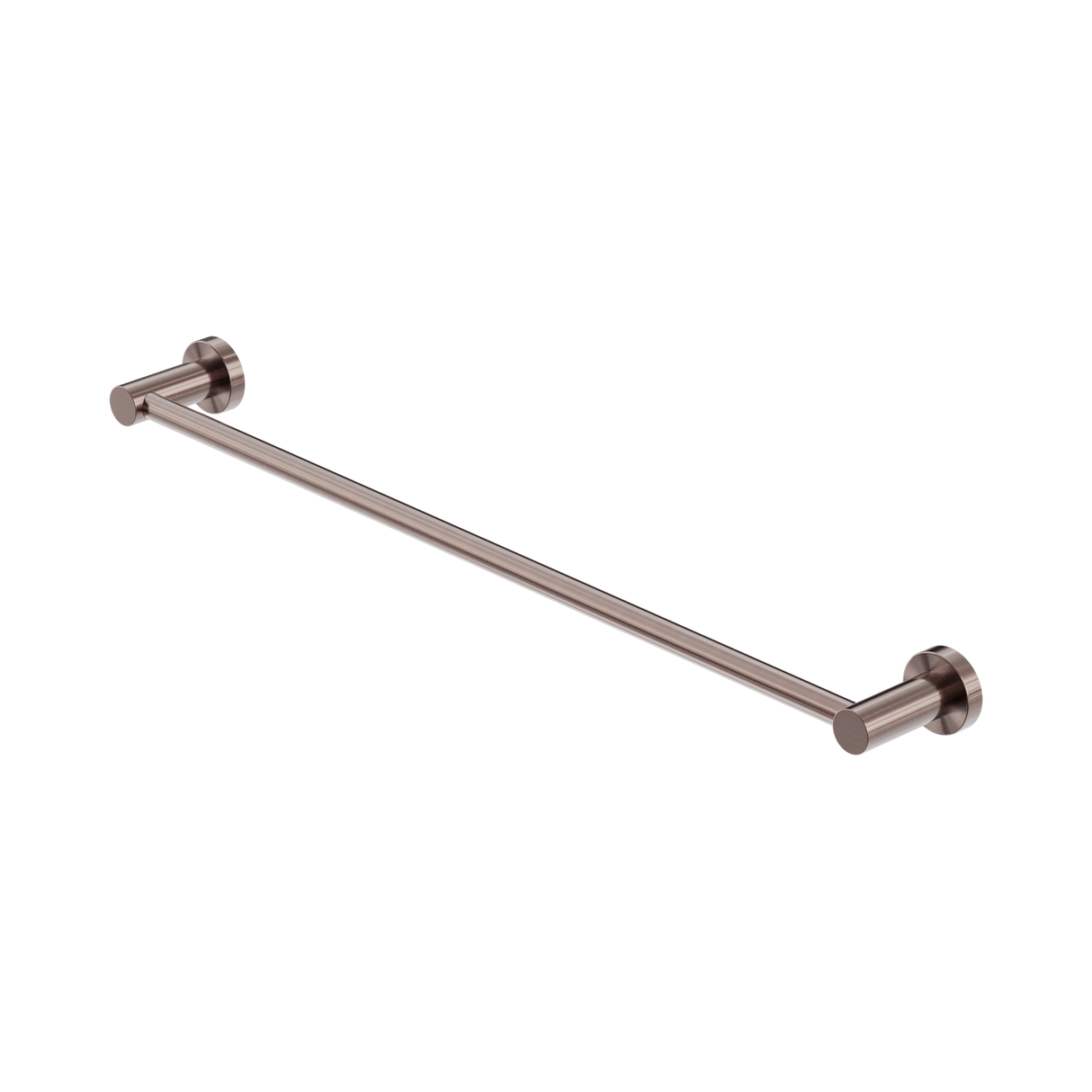 An image of Nero Tapware Mecca Single Towel Rail 600mm Brushed Bronze
