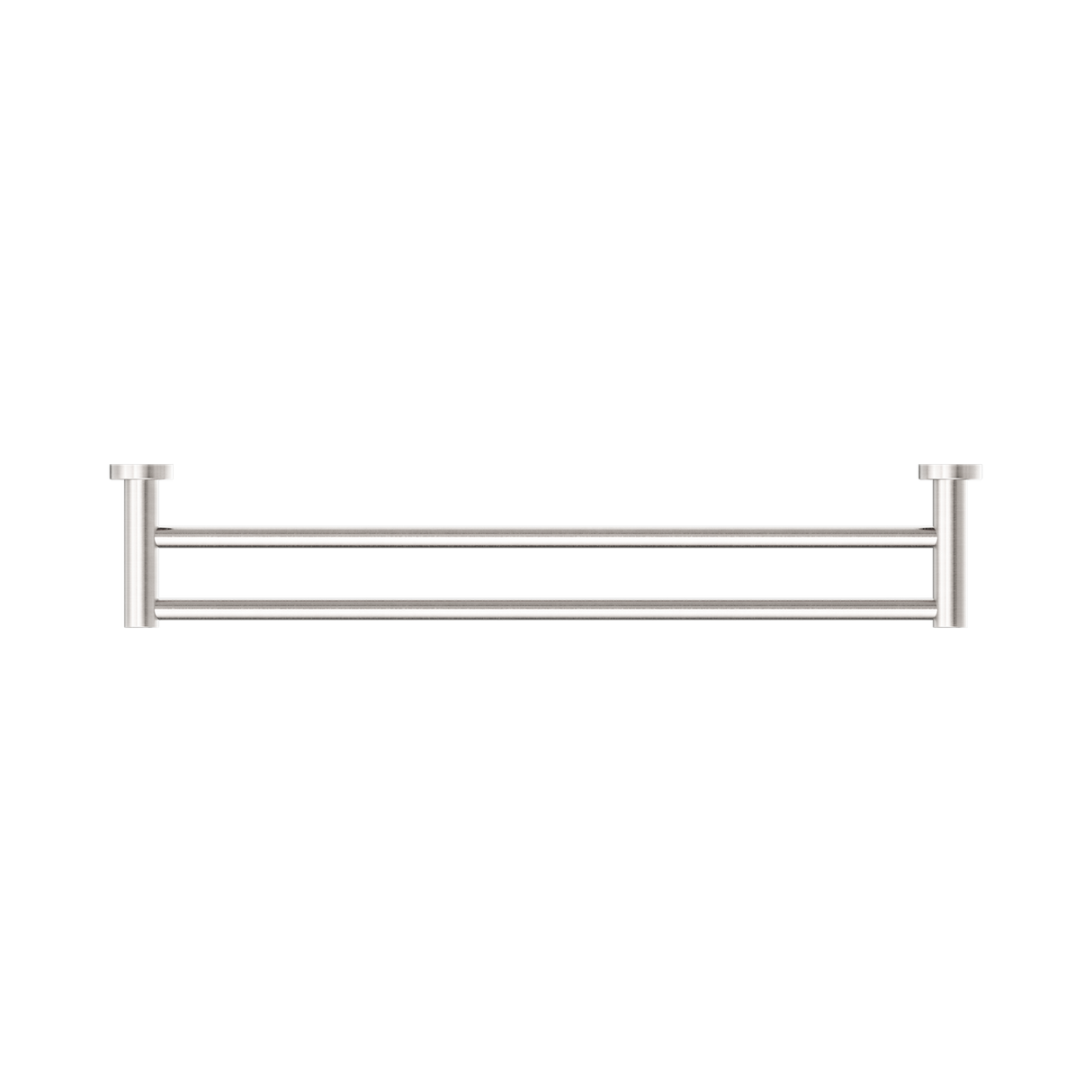 An image of Nero Tapware Mecca Double Towel Rail 600mm Brushed Nickel