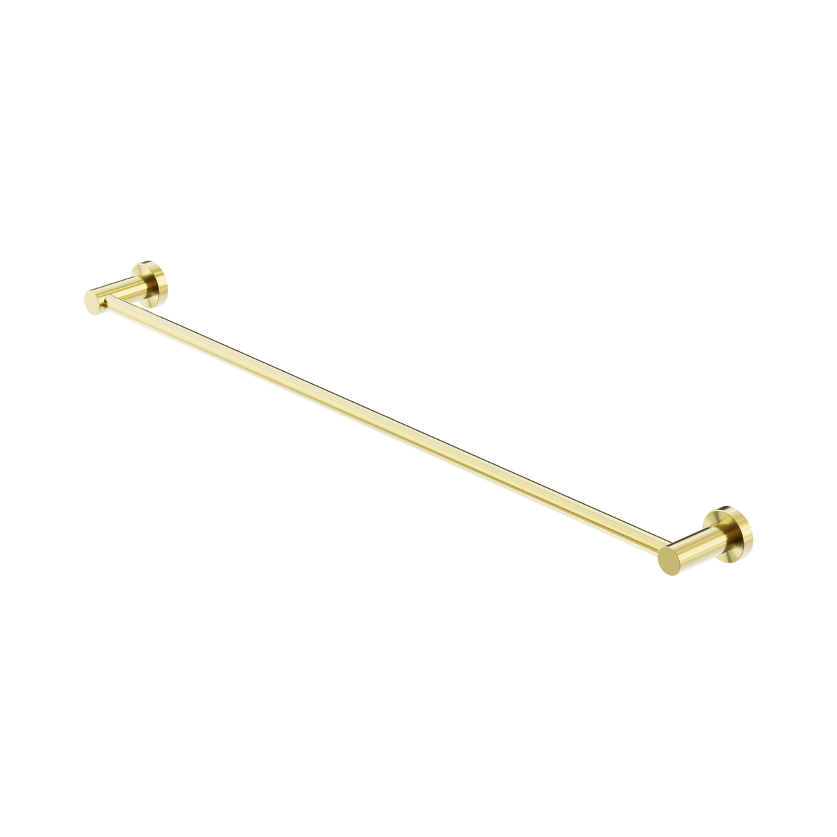 An image of Nero Tapware Mecca Single Towel Rail 800mm Brushed Gold