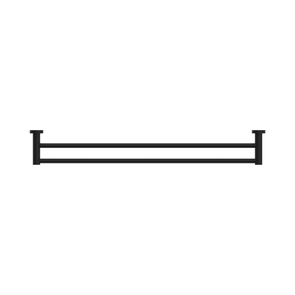An image of Nero Tapware Mecca Double Towel Rail 800mm Matte Black