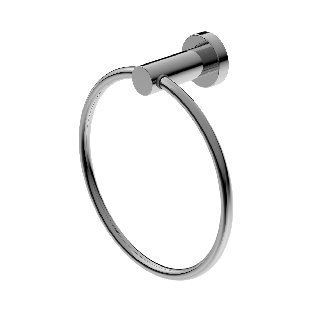 An image of Nero Tapware Mecca Hand Towel Ring Chrome