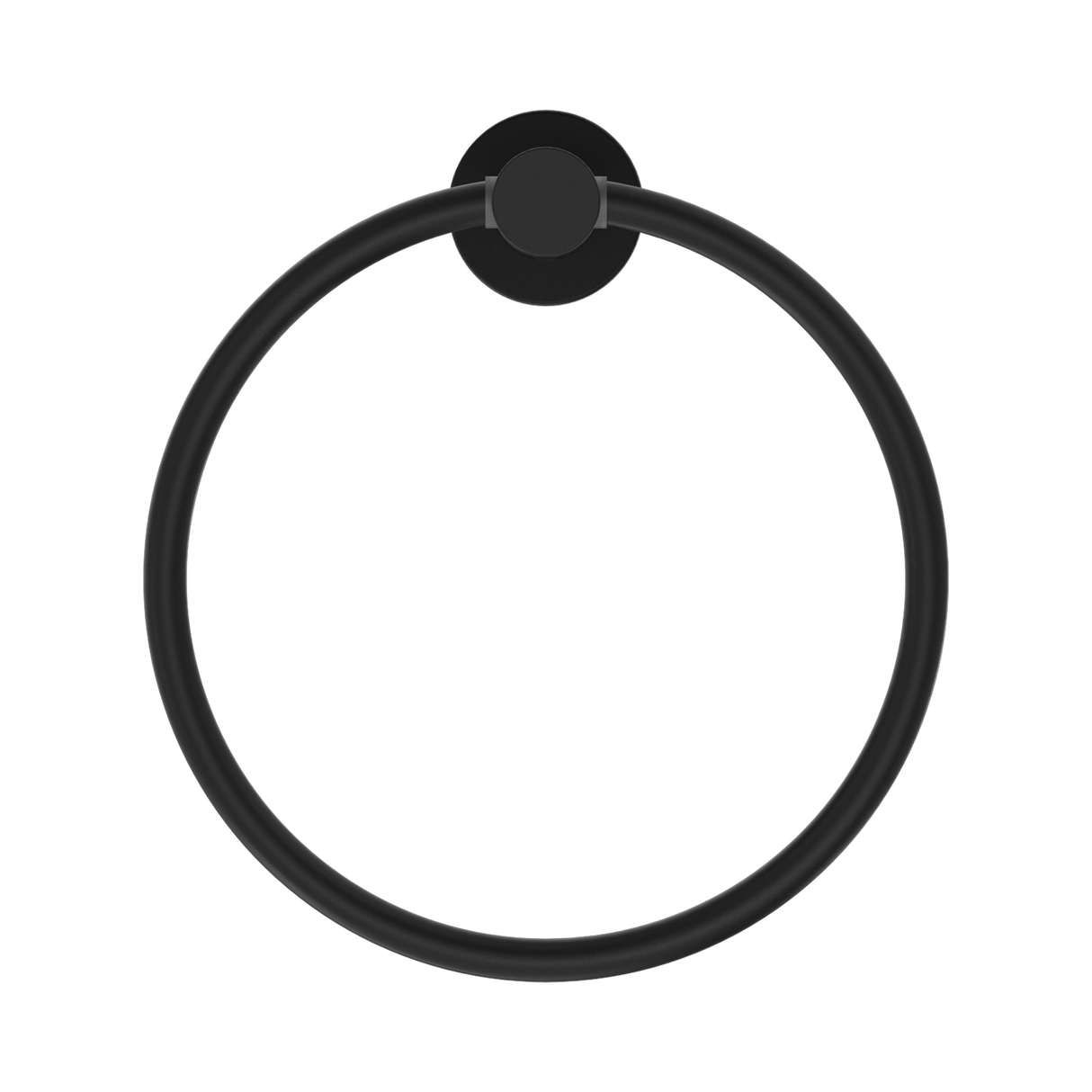 An image of Nero Tapware Mecca Hand Towel Ring Matte Black