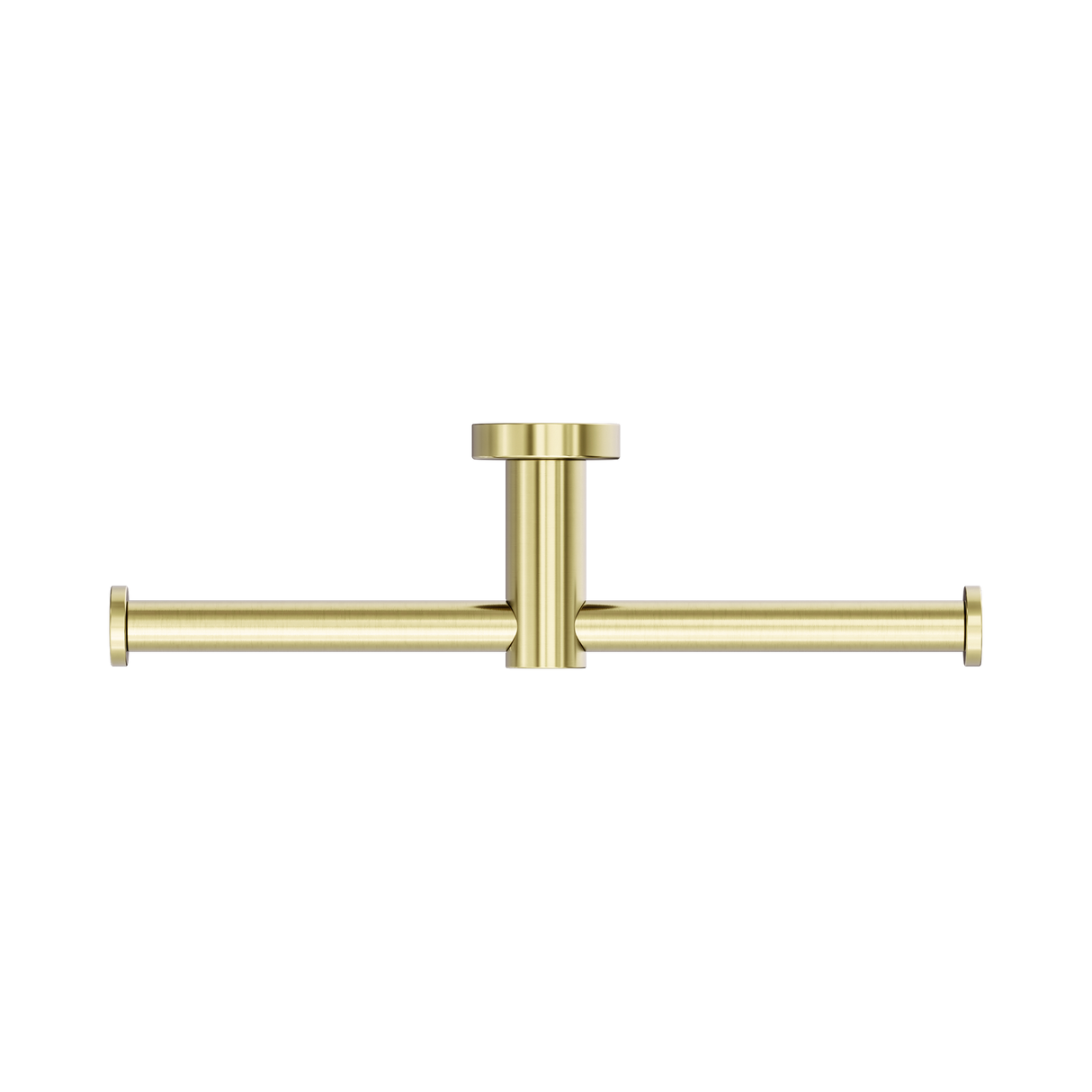 An image of Nero Tapware Mecca Double Toilet Roll Holder Brushed Gold
