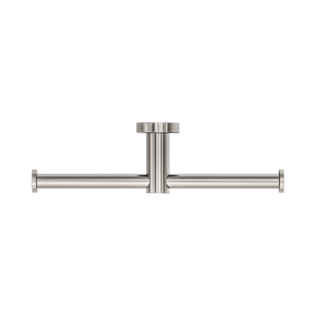 An image of Nero Tapware Mecca Double Toilet Roll Holder Brushed Nickel