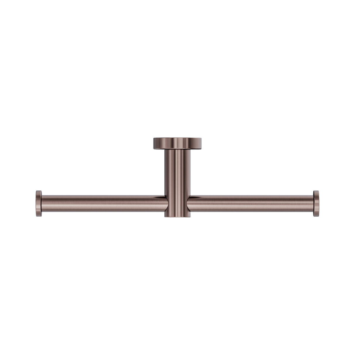An image of Nero Tapware Mecca Double Toilet Roll Holder Brushed Bronze