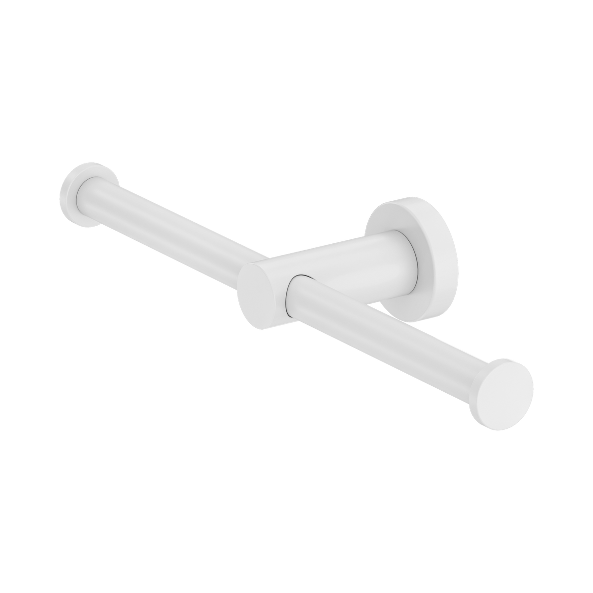 An image of Nero Tapware Mecca Double Toilet Roll Holder Matte White