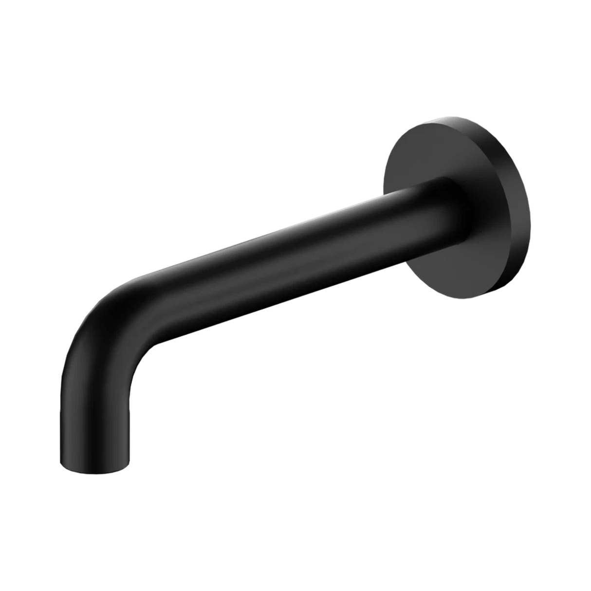 An image of Nero Tapware X Plus Wall Basin Set Spout Only 180mm Matte Black