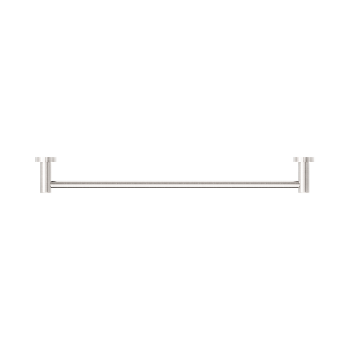 An image of Nero Tapware Classic Single Towel Rail 600mm Brushed Nickel