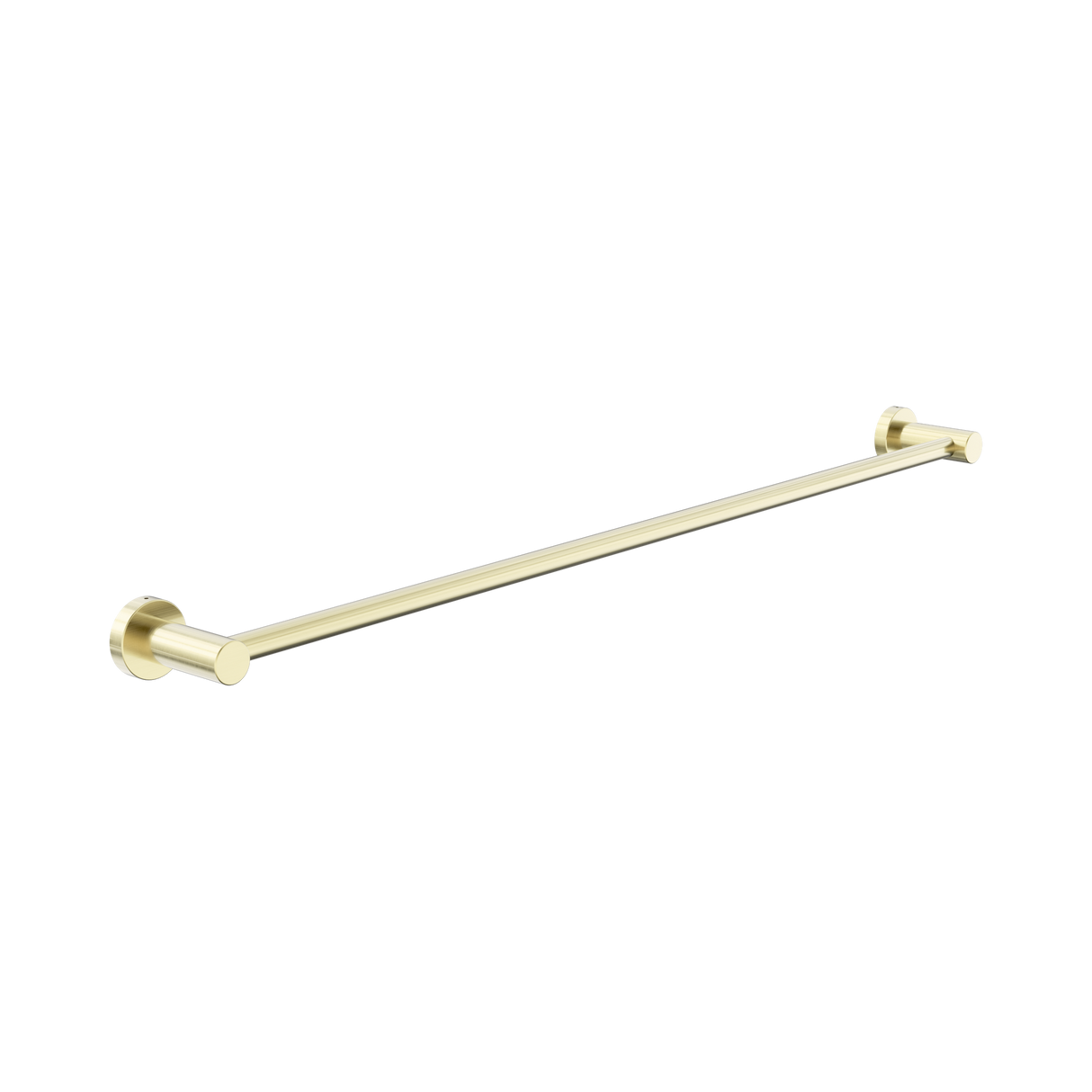 An image of Nero Tapware Dolce II Single Towel Rail 800mm Brushed Gold