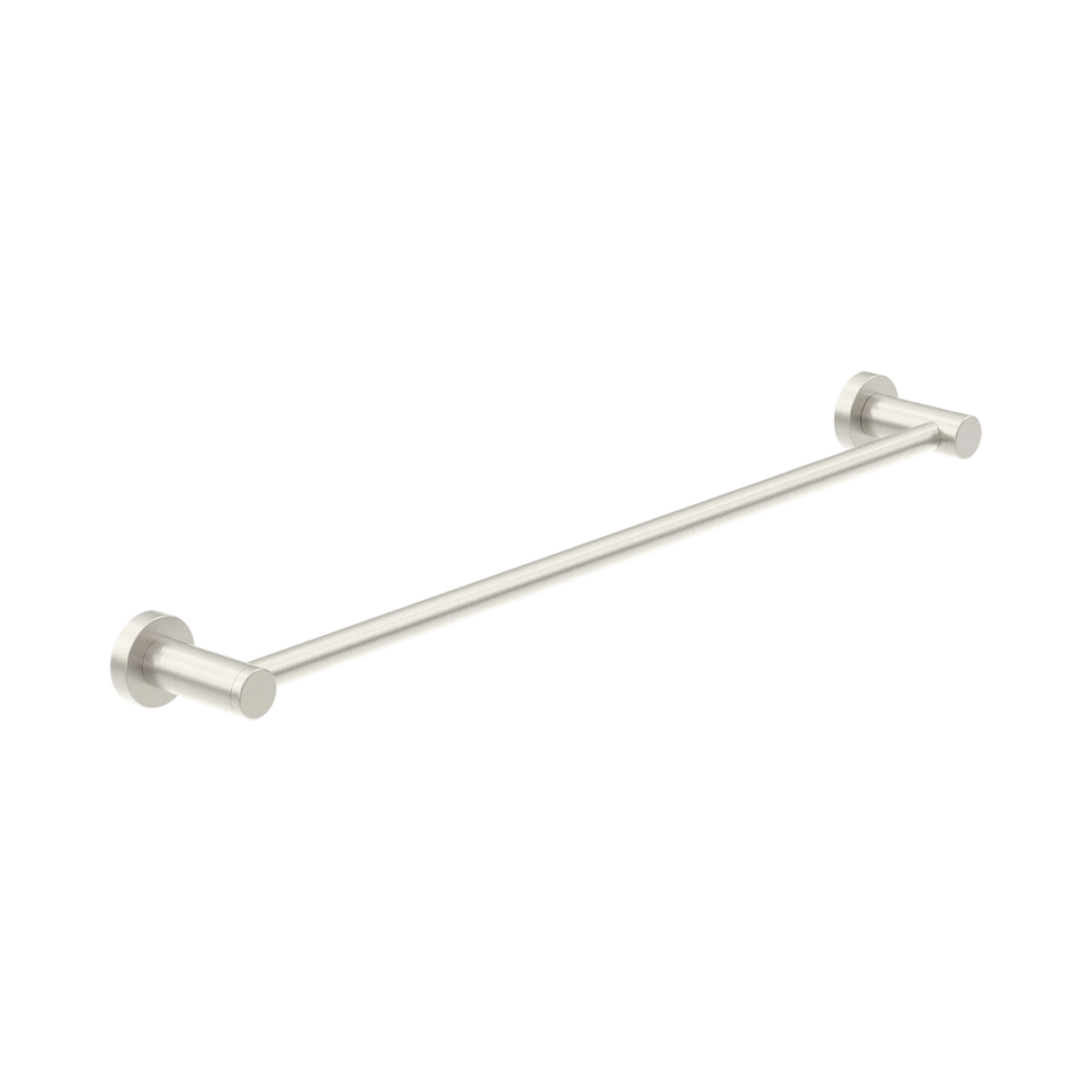 An image of Nero Tapware Classic Single Towel Rail 800mm Brushed Nickel