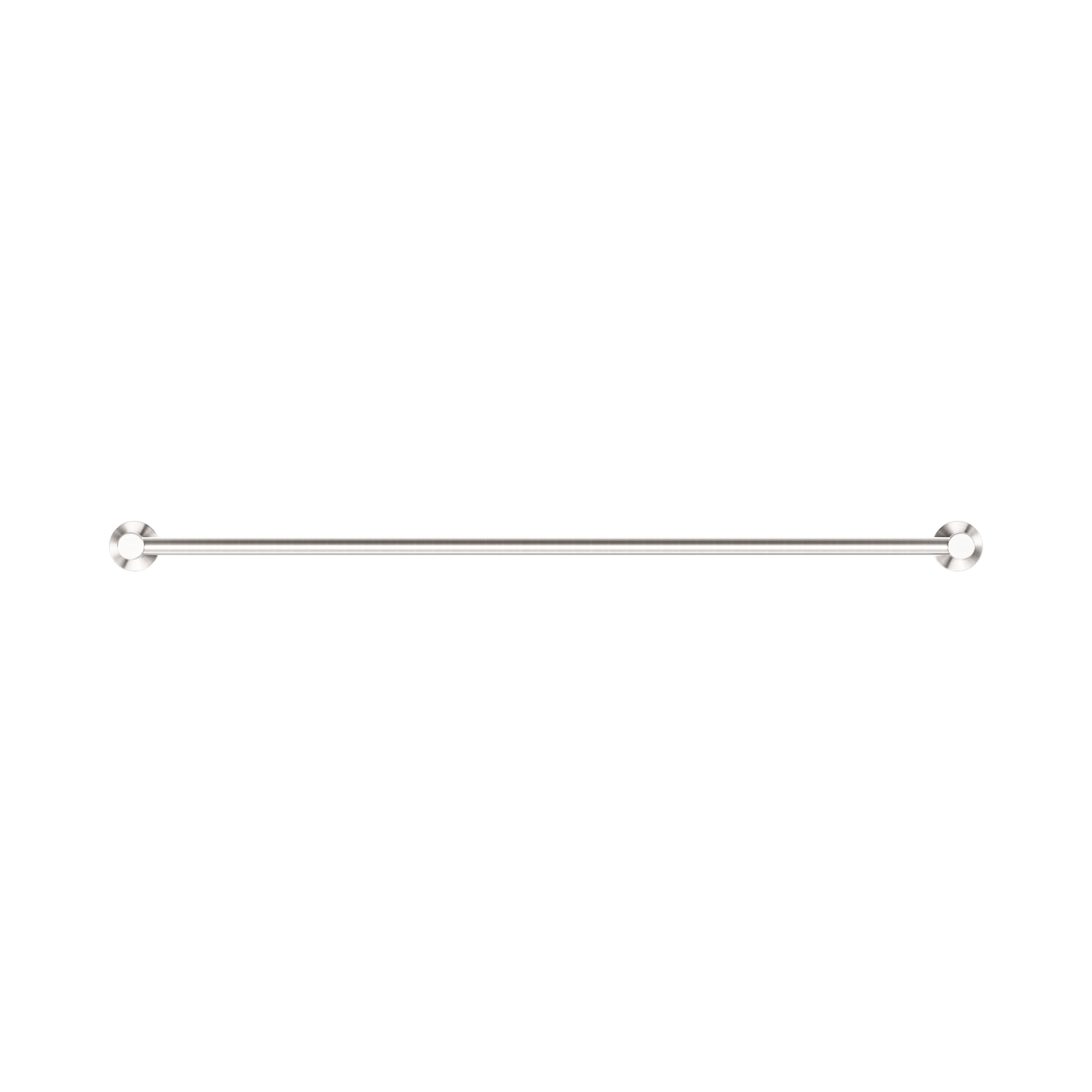 An image of Nero Tapware Classic Single Towel Rail 800mm Brushed Nickel