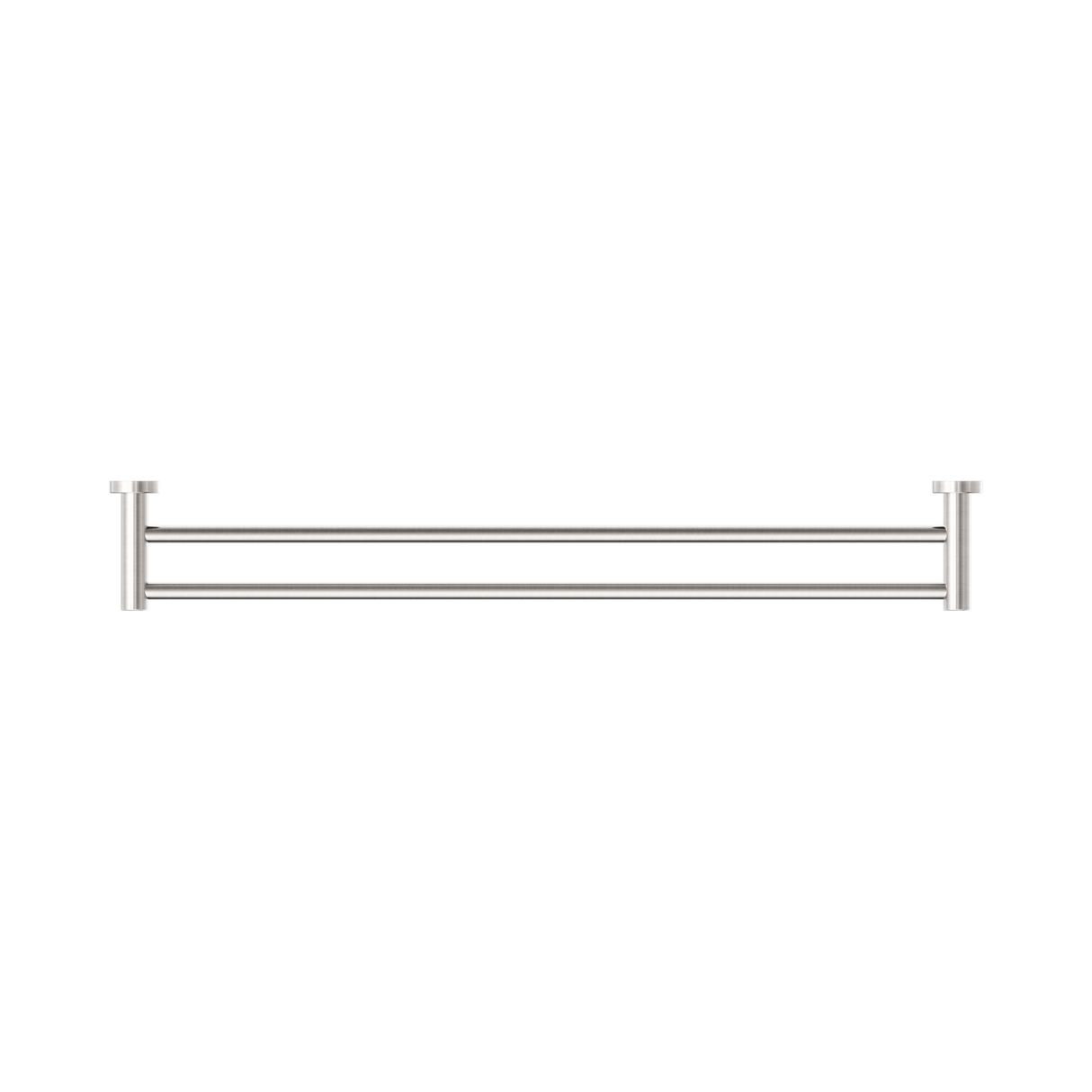 An image of Nero Tapware Classic Double Towel Rail 800mm Brushed Nickel