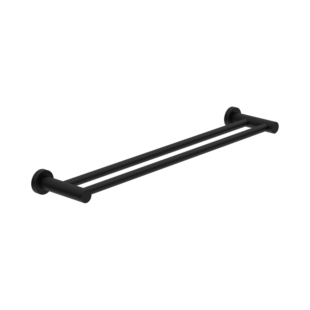 An image of Nero Tapware Classic Double Towel Rail 800mm Matte Black