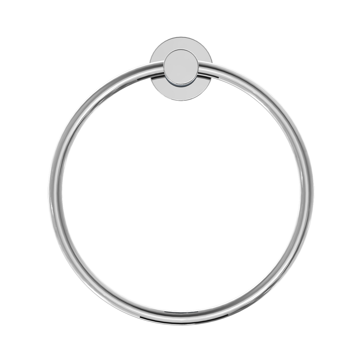 An image of Nero Tapware Classic Hand Towel Ring Chrome