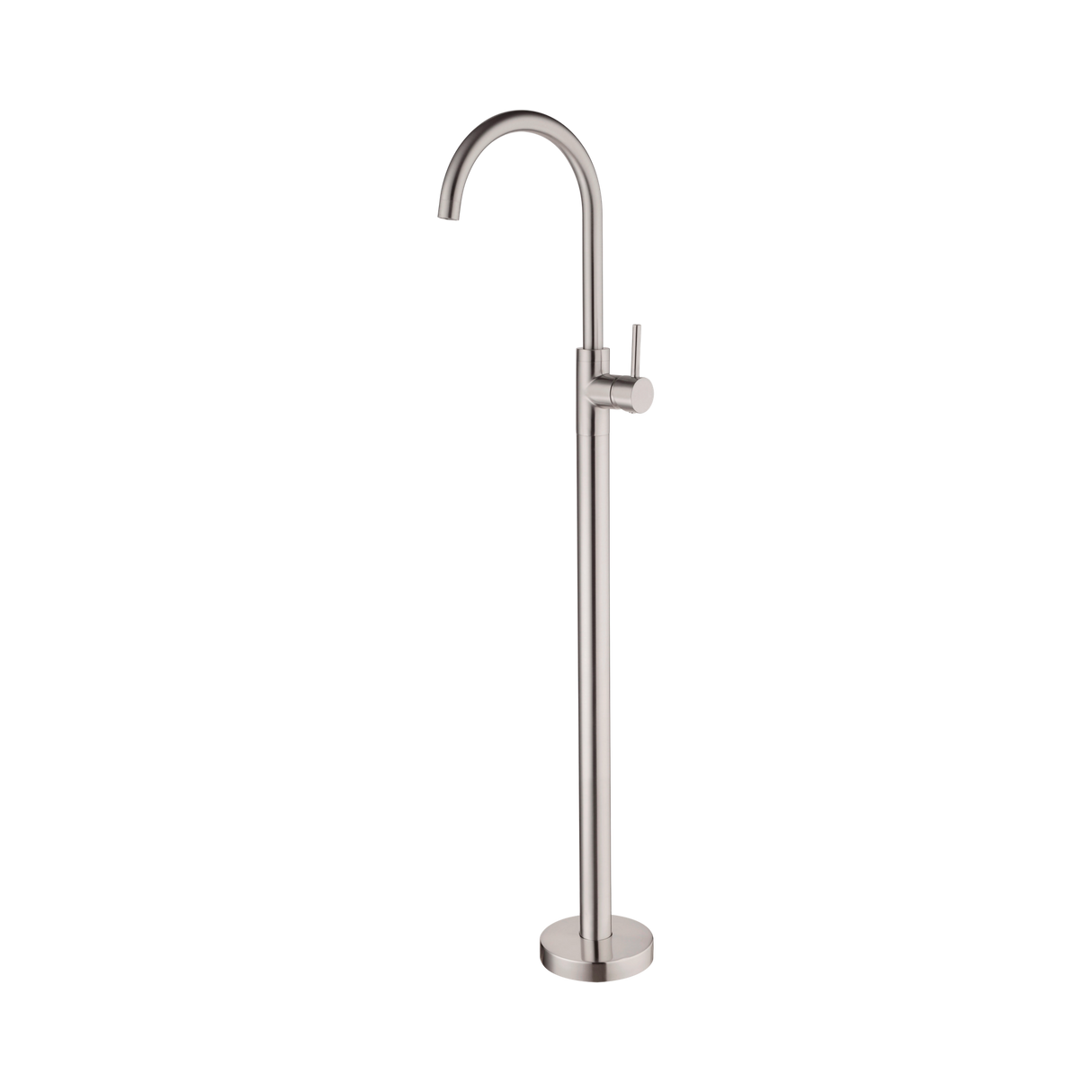 An image of Nero Tapware Mecca Freestanding Bath Mixer Brushed Nickel