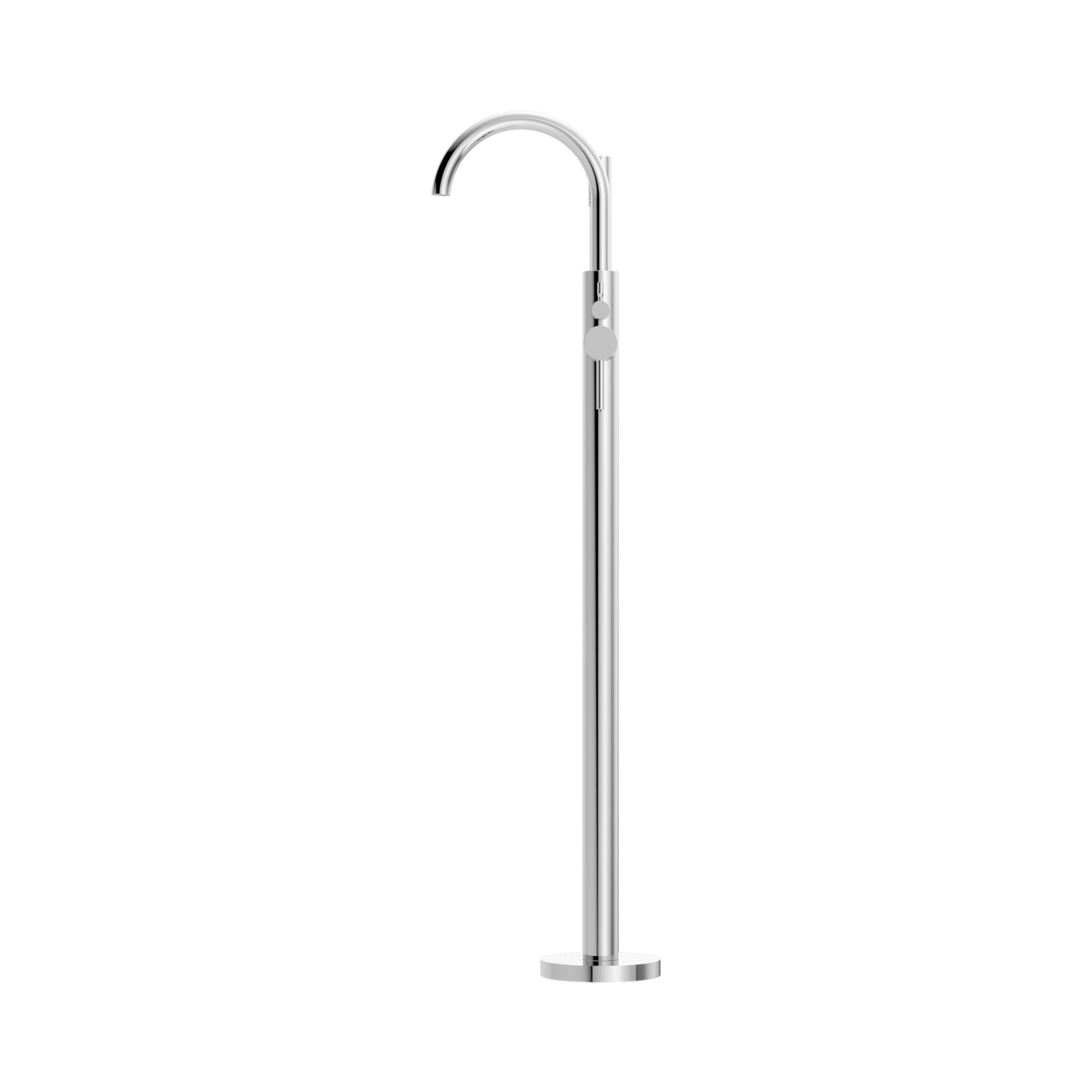 An image of Nero Tapware Mecca Round Freestanding Mixer With Hand Shower Chrome
