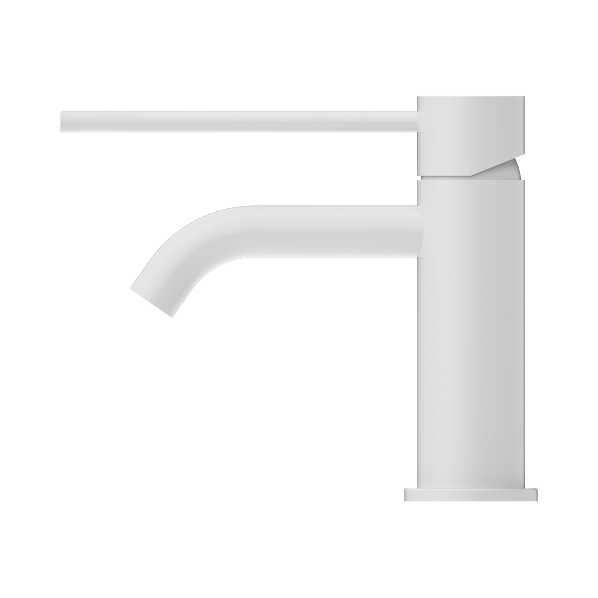 An image of Nero Tapware Mecca Care Basin Mixer Matte White