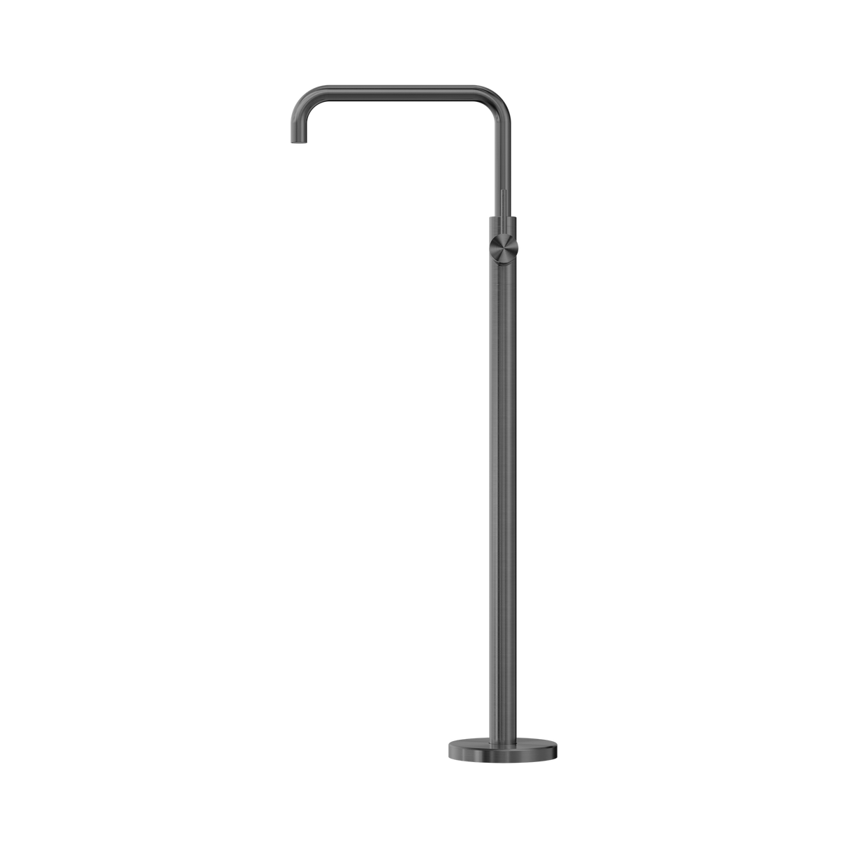 An image of Nero Tapware Mecca Freestanding Bath Mixer Square Shape Gun Metal