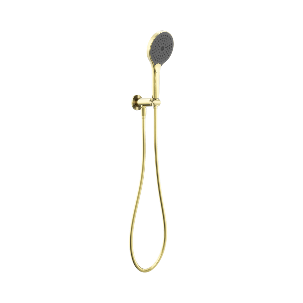 An image of Nero Tapware Mecca Shower On Bracket With Air Shower II Brushed Gold