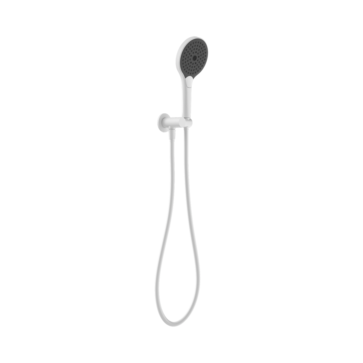 An image of Nero Tapware Mecca Shower On Bracket With Air Shower II Matte White