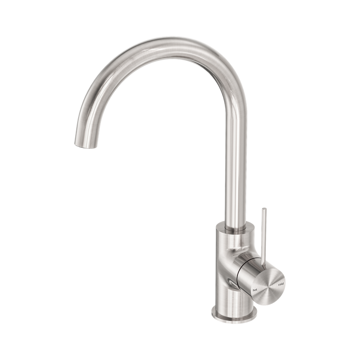 An image of Nero Tapware Mecca Kitchen Mixer Brushed Nickel