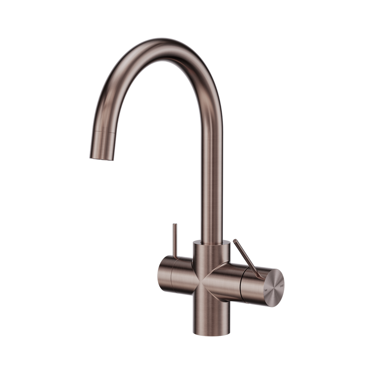 An image of Nero Tapware Mecca 3 Way Filtered Mixer Tap Brushed Bronze