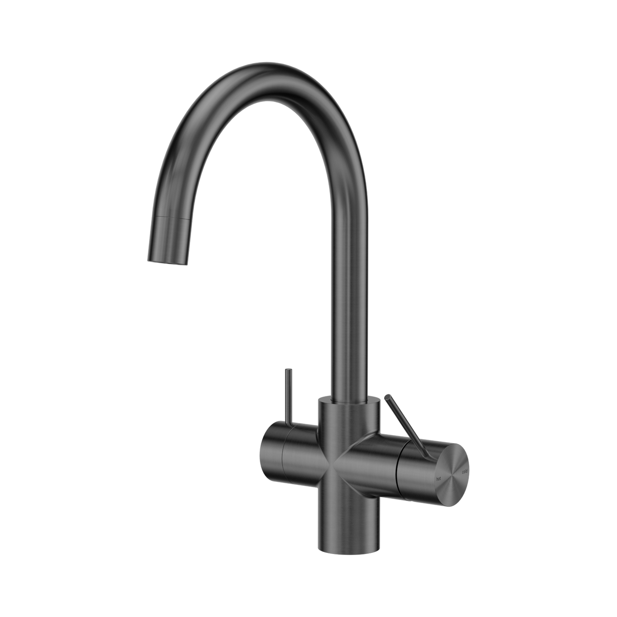 An image of Nero Tapware Mecca 3 Way Filtered Mixer Tap Gun Metal