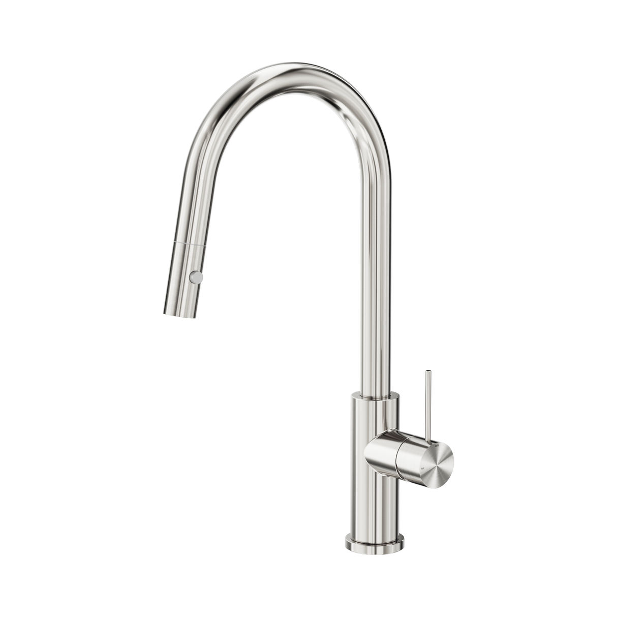 An image of Nero Tapware Mecca Pull Out Sink Mixer With Vegie Spray Function Brushed Nickel