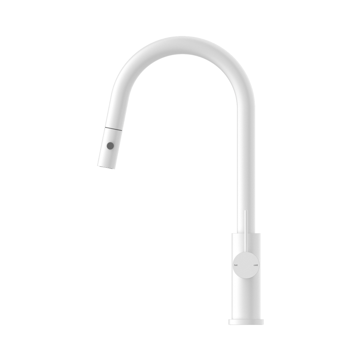 An image of Nero Tapware Mecca Pull Out Sink Mixer With Vegie Spray Function Matte White