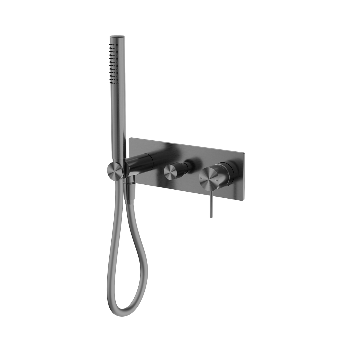 An image of Nero Tapware Mecca Shower Mixer Diverter System Gun Metal