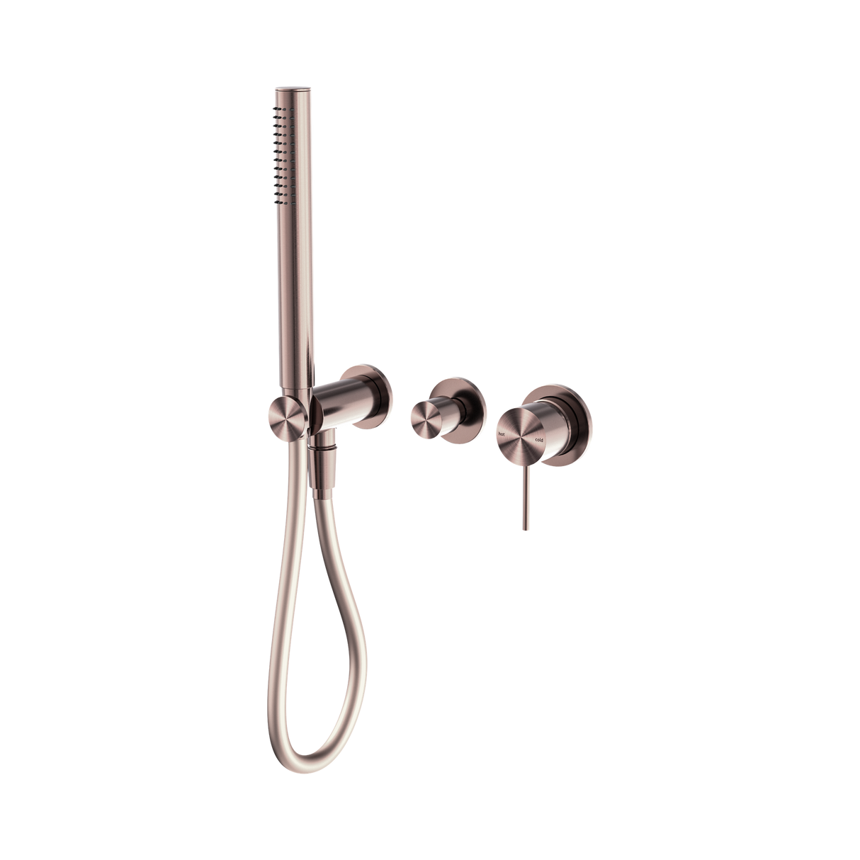 An image of Nero Tapware Mecca Shower Mixer Diverter System Separate Back Plate Brushed Bronze