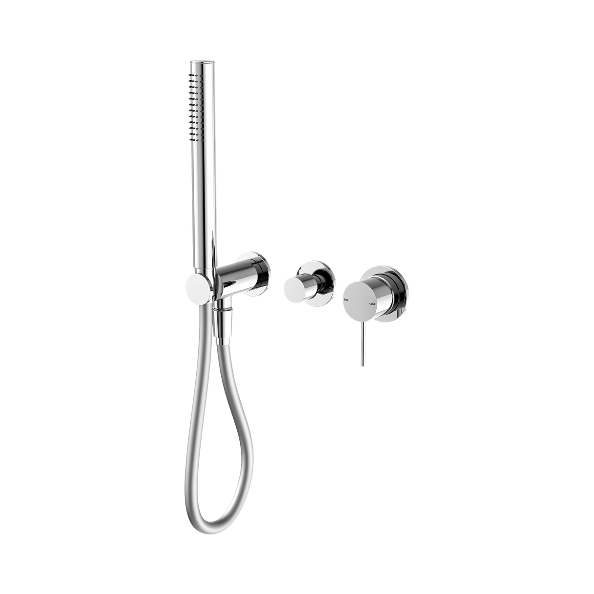 An image of Nero Tapware Mecca Shower Mixer Diverter System Separate Back Plate Chrome