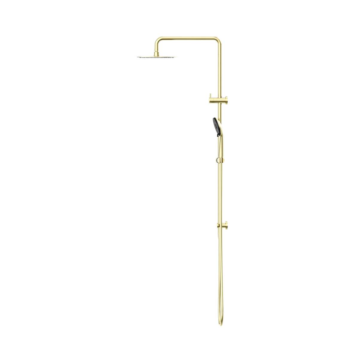 An image of Nero Tapware Round Project Twin Shower 4 Star Rating Brushed Gold