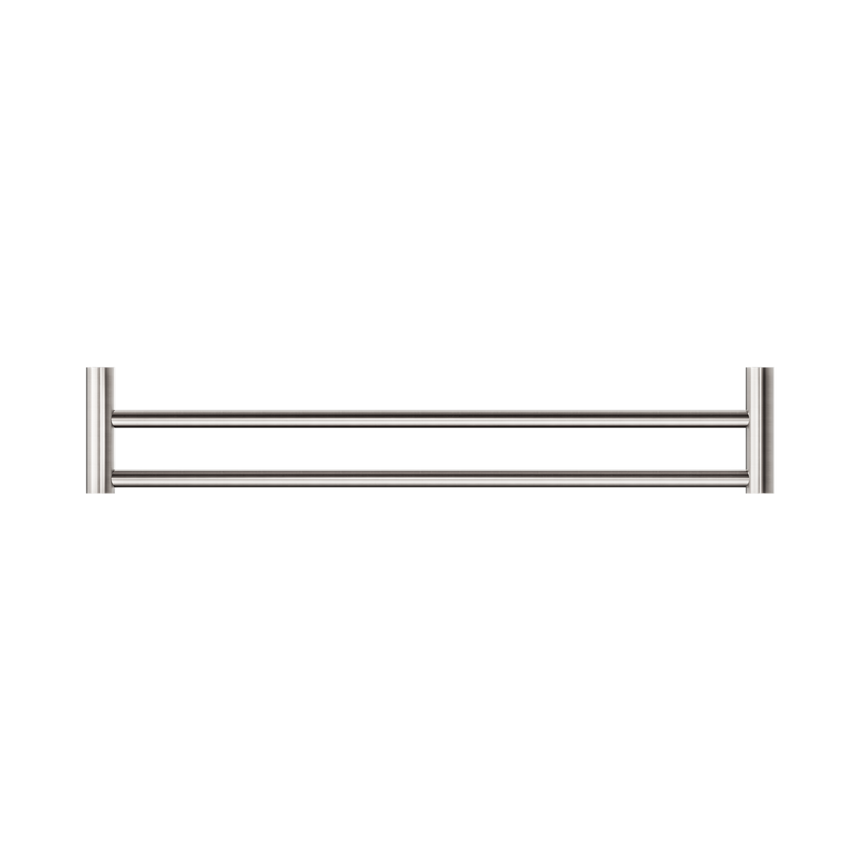 An image of Nero Tapware New Mecca Double Towel Rail 600mm Brushed Nickel