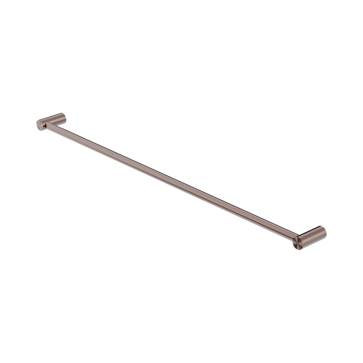 An image of Nero Tapware New Mecca Single Towel Rail 800mm Brushed Bronze