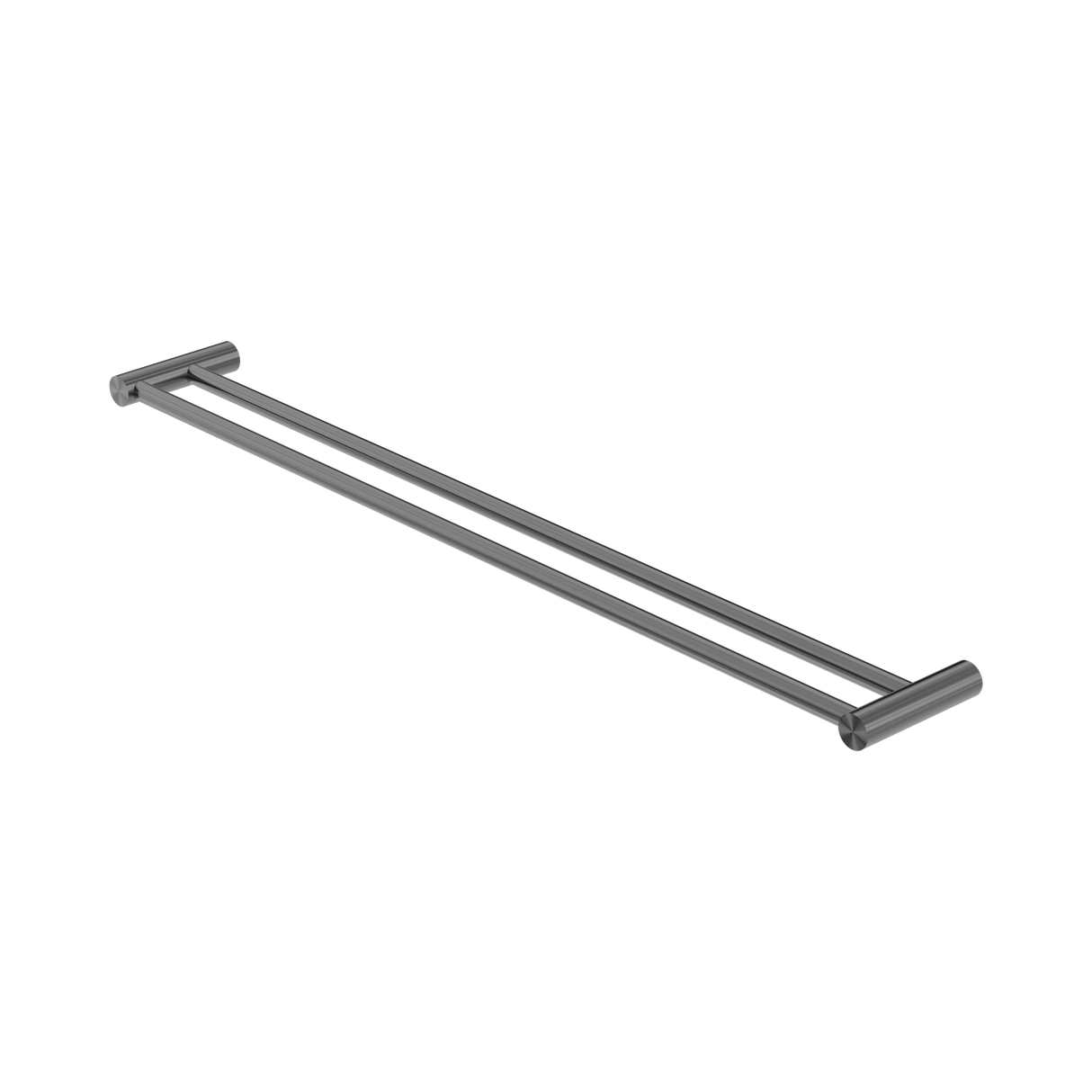 An image of Nero Tapware New Mecca Double Towel Rail 800mm Gun Metal