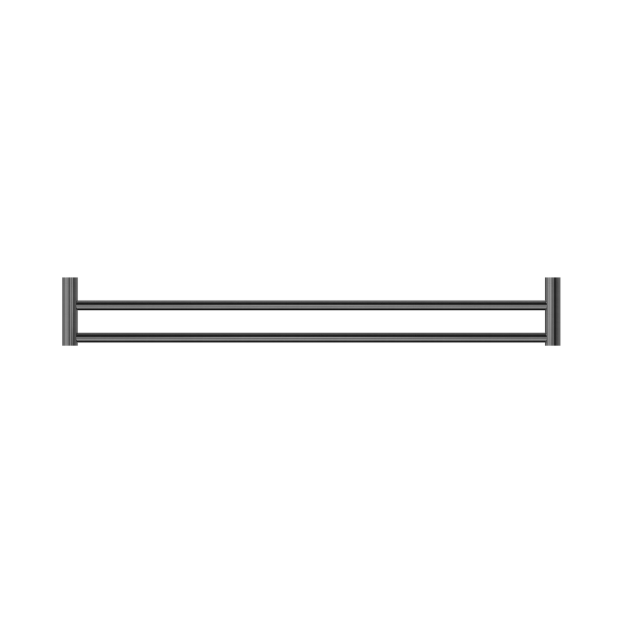 An image of Nero Tapware New Mecca Double Towel Rail 800mm Gun Metal